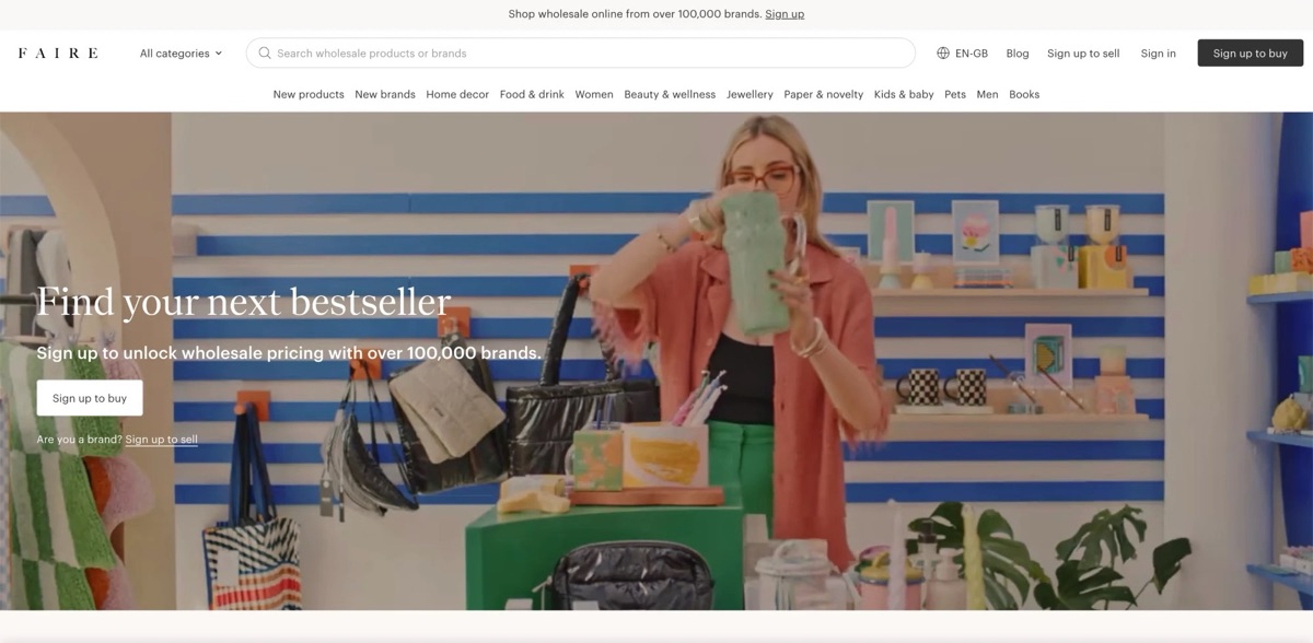Faire homepage