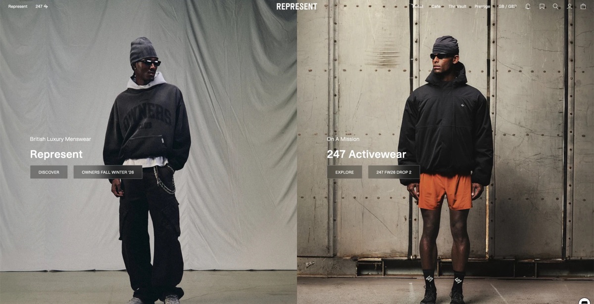 Represent homepage